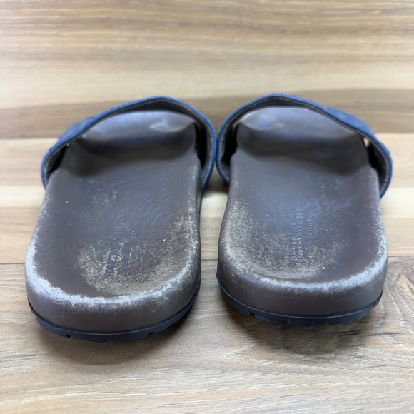 Bottega Veneta Intrecciato Slide Sandals Mens 8 EU 41 Blue Brown Travel Resort main image 6